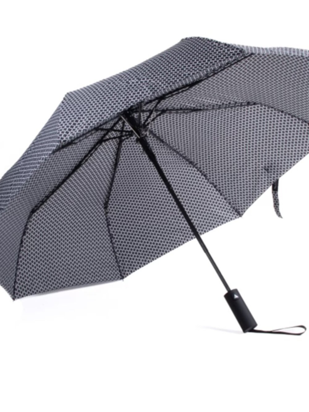 Umbrella - Compact Windproof Automatic - Geometric Black/ White- NWT